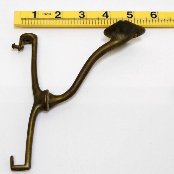 Art Brass Co. San-O-La Brass Bathroom Shelf Support Antique Wall Mount Brackets - Picture 10 of 11